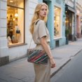 thumbnail image 7 of FORMRS Women Crossbody Purse with Chain Strap Vegan Leather Shoulder Handbag, Red Abstract Lines, 7 of 7