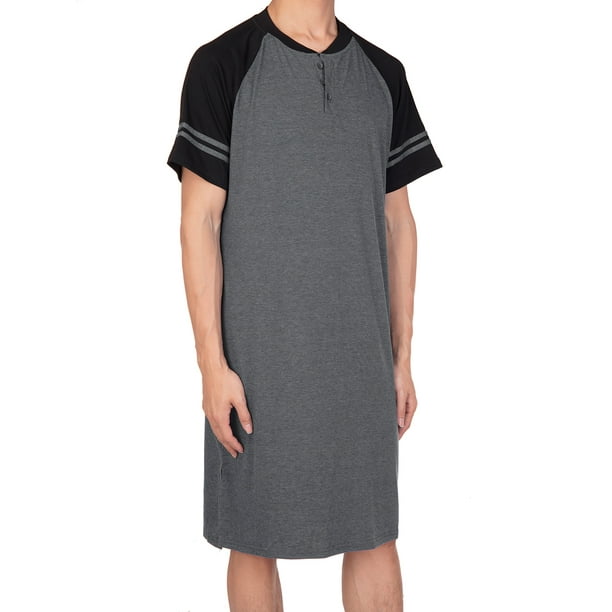 SAYFUT SAYFUT Big & Tall Mens Sleep Shirts Short Sleeve Nightshirts