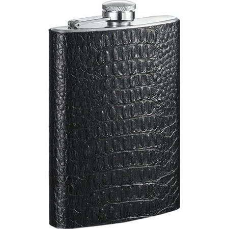

Visol Ezra Handcrafted in USA Black Leather Flask - 8 oz