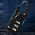thumbnail image 4 of Cheers.US Motorcycle Helmet Lock Portable Bike Motorcycle Helmet Anti-Theft 4 Digit Combination Password Padlock Black, 4 of 7