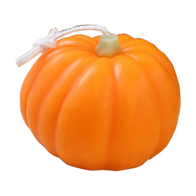 SLYNSHome Fall Scented Candles Orange Pumpkin Shaped Thanksgiving Aromatherapy Candles Decoration for Home Kitchen Table Decor Party Supplies