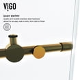 thumbnail image 4 of VIGO Elan 60 to 64 in. W x 74 in. H Sliding Frameless Shower Door in Matte Brushed Gold with 3/8 in. (10mm) Clear Glass, 4 of 15
