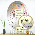 thumbnail image 3 of Designart "Dreamy and Colorful Orchid Beauty I" Orchids Spiral Dot Round Wall Mirror - Floral Oval Printed Decorative Mirror - Multiple Color Options, 3 of 5