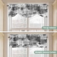 thumbnail image 3 of Tie Up Valance for Windows Abstract Art Painting Curtains Valances Rod Pocket Valance Window Treatments Modena Lines Ombre Grey Balloon Curtains for Kitchen Living Room Bedroom Bathroom 54x18 Inch, 3 of 9