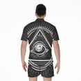 thumbnail image 2 of Black And White Eye Of Providence Short Sleeve Men'S Rompers, God The All-Seeing Eye Casual Summer Jumpsuits Outfit, 2 of 4