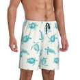 thumbnail image 2 of Wukai Turtle Men’s Short Pajama Pants With Pockets Soft Sleep Pj Shorts for Men-Large, 2 of 6
