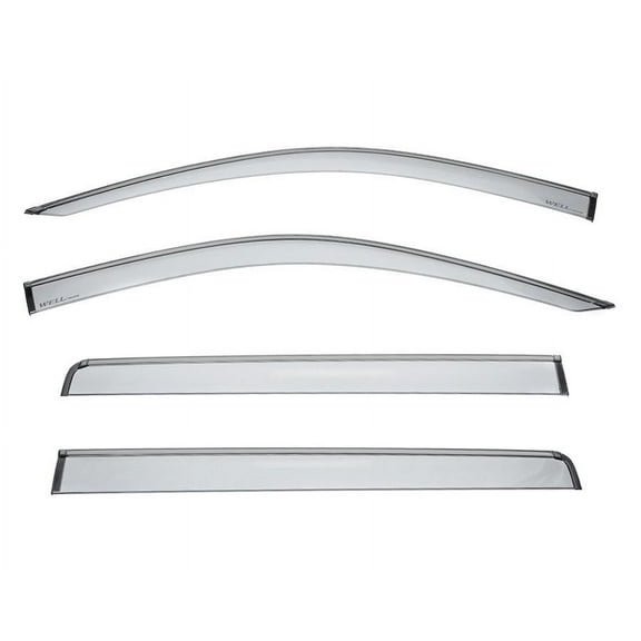 Wellvisors Side Window Visors Wind Deflectors Rain Guard With Black Trim for 2019 2020 2021 2022 2023 2024 Chevrolet Silverado / GMC Sierra Crew Cab 3-847CH031