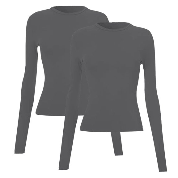IMENGL Long Sleeve Shirts for Women Casual d Round Neck Slim Bottom Sweater Clothing Outdoor Wear Sports Soft T-Shirt Women's Basic Tee Long Sleeve Tops,Multicolor