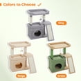 thumbnail image 6 of PEQULTI Small Cat Tree Tower for Indoor Cats Scratcher with Top Perch and Private Cat Condo Green, 6 of 7