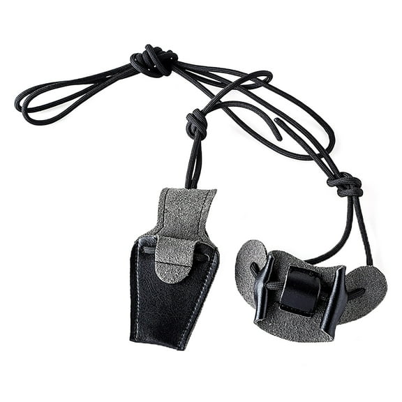 NUZYZ Bow Winding Rope Changer Adjustable Labor-saving Cowhide Black Traditional Recurve Bow Stringer Archery Installation Tool