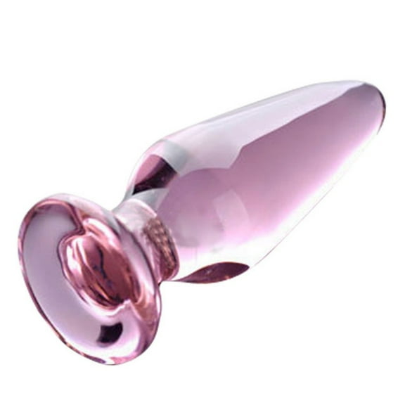 Pink Crystal Glass Body Massager Personal Massage Wand