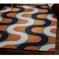 thumbnail image 4 of Outdoor Washable Jupiter Orange & Pink 5' x 7' Area Rug, 4 of 9