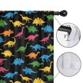 thumbnail image 4 of Blackout Kids Curtains,Black Colorful Dinosaurs Silhouette Pattern Childrens Insulated Curtains Set Of 2,Bedroom Essentials,Toddler Room Decor 42"x63", 4 of 5