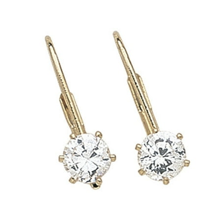 1 Carat Cubic Zirconia Latchback Pierced Earrings