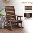 thumbnail image 5 of VINGLI Wooden Rocking Chair with High Backrest, Solid Fir Wood, Heavy Duty 600 LBS Patio Rockers for Indoor and Outdoor, Garden, Yard, Patio, Rustic, 5 of 14