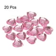 thumbnail image 3 of Uxcell 20Pcs Acrylic Flat Back Rhinestones 30mm/1.2 inch Heart Artificial Gemstone for Crafts Jewelry Making Light Pink, 3 of 7