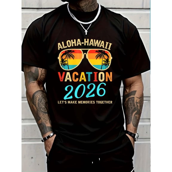 100% Cotton Aloha Hawaii Family Trip 2026 Making Memories Vacation Trip T-Shirt Graphic T-shirts for men and women