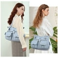 thumbnail image 2 of KL928 Women Large Purses Multi-Pocket Handbags PU Leather Tote Bag, 2 of 5