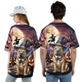 thumbnail image 5 of Spooky Halloween Night Witch Chinese Shar-Pei Glowing Pumpkins All Over Print 3D Baseball Shirt Dog Lover Softball Sport - 12015, 5 of 6