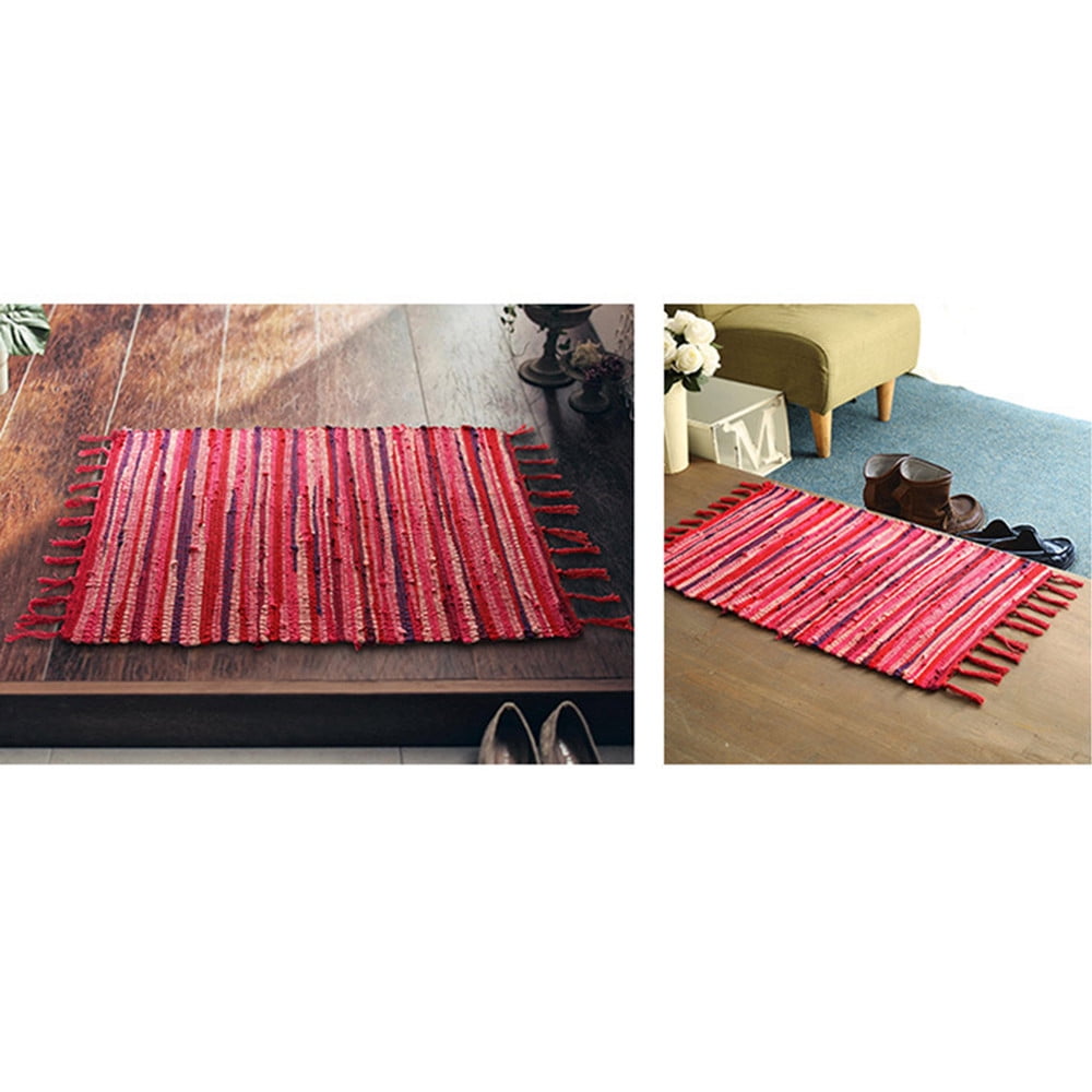 Fashion Area Rugs Mediterranean Style Cotton Kitchen Oblong Shape Multi