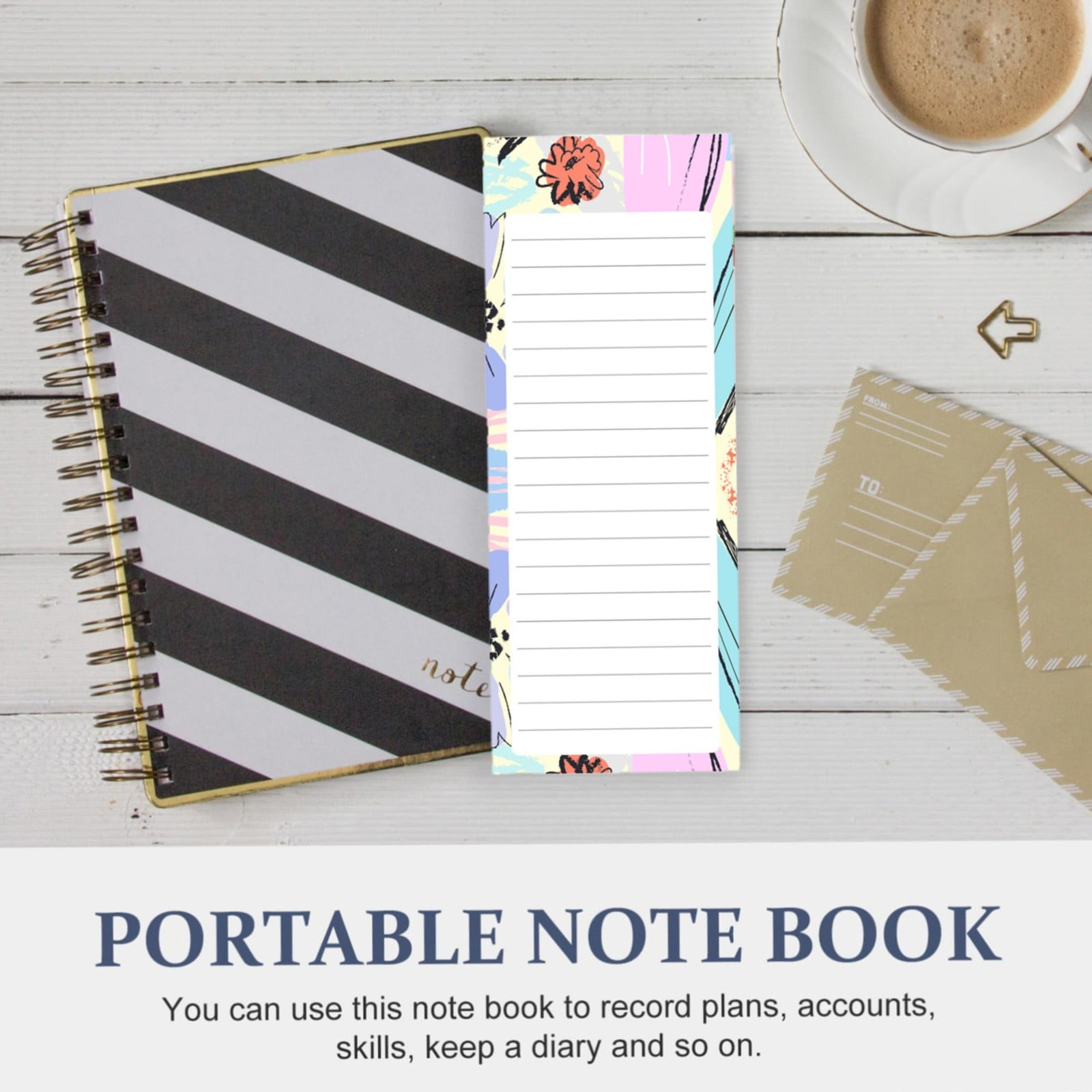 Tearable Rubber Head Notepad Horizontal Lined Paper for Daily Plans, Time Management, and Memos