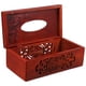 thumbnail image 4 of Caja de pañuelos rectangular de madera, soporte para pañuelos, caja dispensadora de pañuelos, estuche de madera para guardar pañuelos, 4 of 7