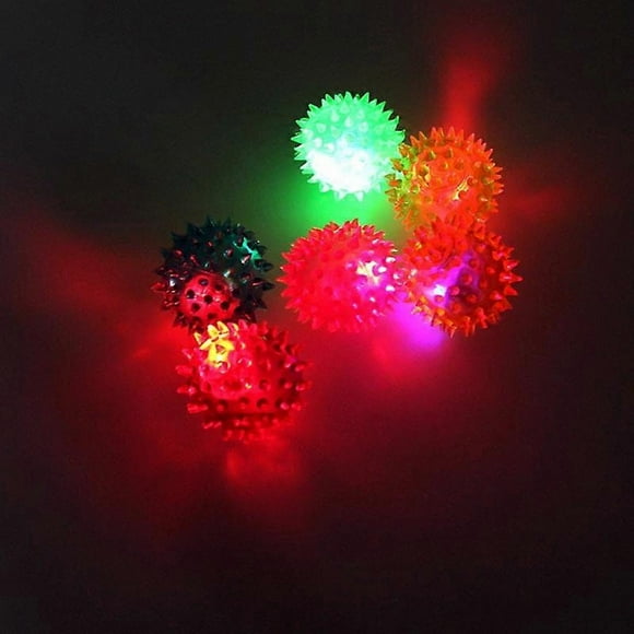 Flashing Light Up Spikey Ball High Bouncing Balls Novelty Sensory Hedgehog Balls