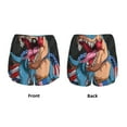 thumbnail image 5 of Fotbe Blue Dinosaur Womens High Waist Running Shorts Athletic Workout Quick Dry Shorts for Women with Pockets Gym Yoga Summer Shorts-Large, 5 of 9