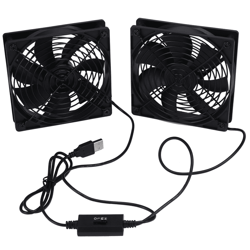 120mm 5V USB Powered Router Fans with Controller High Airflow Cooling Fan for Receiver - Walmart.com