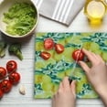 thumbnail image 3 of Modern Cutting Board, Mature Lemon Citrus Tree Branches Vibrant Flourishing Season Watercolor, Decorative Tempered Glass Cutting and Serving Board, Large Size, Forest Green Yellow, by Ambesonne, 3 of 5
