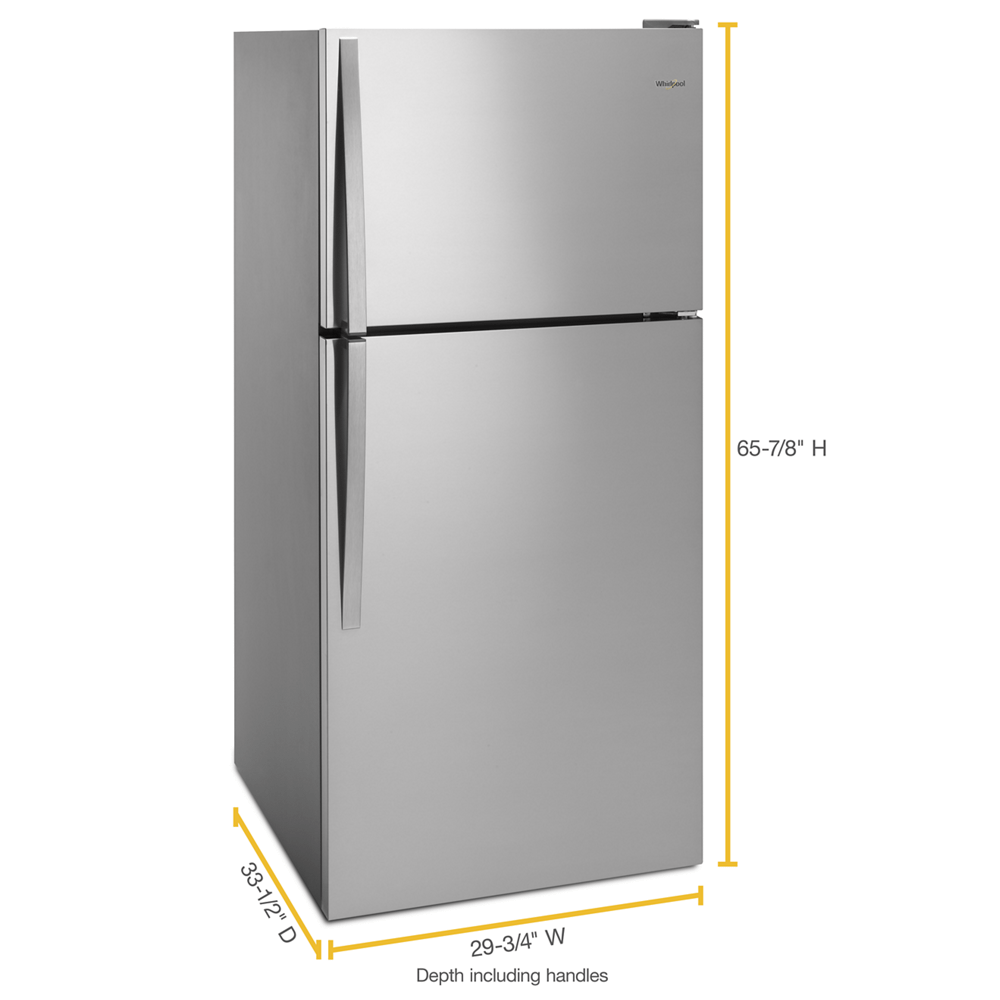 WHIRLPOOL WRT318FZDB 30-inch Wide Top Freezer Refrigerator - 18 cu. ft. - image 4 of 4
