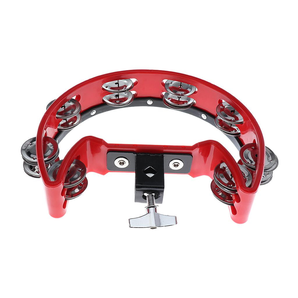 Dualoai Professional percussion cowbell holder cowbell holder + hand tambourine crescent