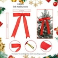 thumbnail image 3 of Christmas Tree Topper Bow Large Red Silk Indoor Outdoor Decor 45x30cm, 3 of 7