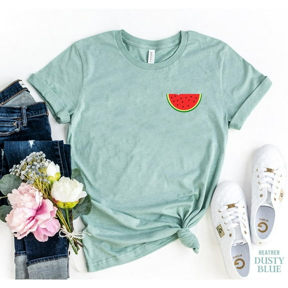 Watermelon Pocket Tee, Funny Fruit T-shirt, Summer Tshirt, Boho Watermelon, Cute Watermelon Shirt, vacation shirt, Cute Gift for Friends