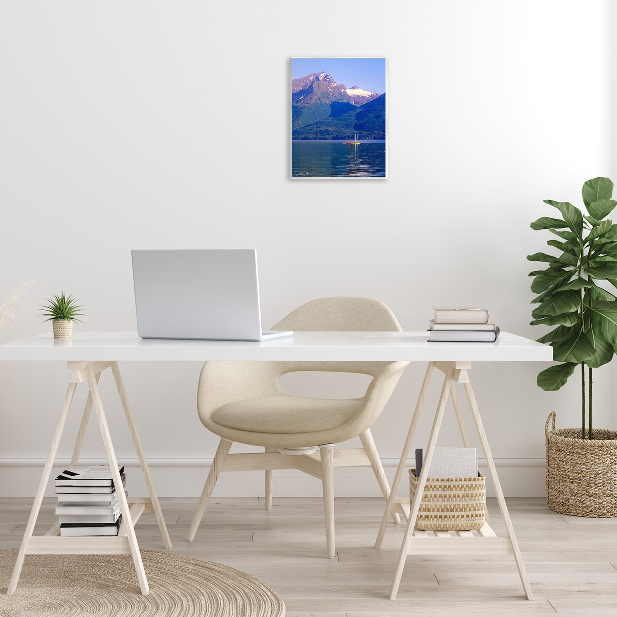 Stupell Industries Lake View Photography Landscape Photography Unframed Art Print Wall Art, 11 x 14