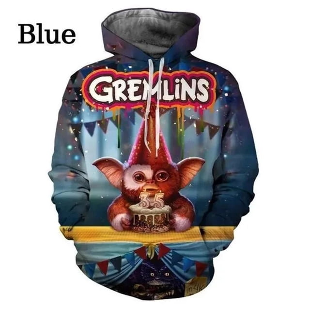 Sudadera con capucha Gremlins Gizmo Feliz Navidad para hombre, jerséis cálidos de invierno, sudaderas con capucha con estampado 3D, ropa para mujer, moda Harajuku para niños, Sudadera con capucha y2k