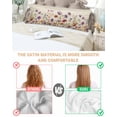 thumbnail image 3 of Purple Red Spring Floral Pillow Cases Body Size, Smooth Satin Pillowcase for Hair and Skin, Watercolor Botanical Summer Flowers Decorative Cooling Bed Pillow Covers with Zipper, 20x54 Inches, 3 of 5