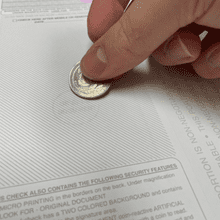 Compuchecks - 100 High Security Blank Check Stock Paper - Checks on Top - Check Paper Weight # 70 (Green Red Mazed)