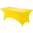 thumbnail image 4 of Utopia Kitchen Spandex Tablecloth 1 Pack [6FT, Yellow] Tight, Fitted, Washable and Wrinkle Resistant Stretch Rectangular Patio Table Cover for Event, Wedding, Banquet & Parties [72Lx30Wx30H Inch], 4 of 9
