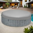 thumbnail image 3 of 82 Inch Inflatable Hot Tub, 4 to 6 Person Outdoor Hot Tub Spa Built-in Heater Pump, Portable Hot Tub w/130 Jets, Tub Cover, Filter Cartridges, 1000L Capacity, 3 of 10
