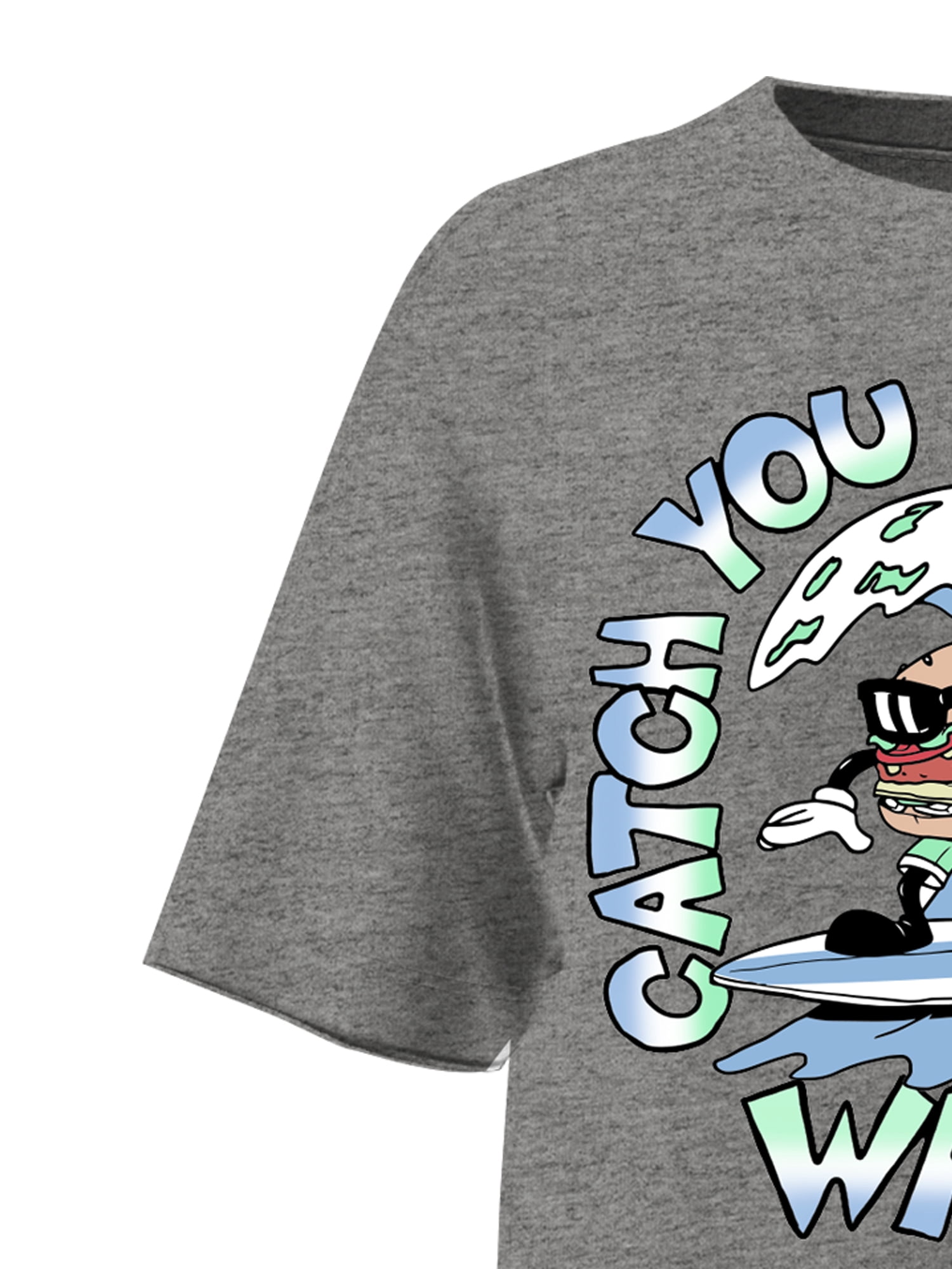 Wonder Nation Surf Burger, Crew Neck, Short Sleeve, Graphic T-Shirt, Sizes 4-18