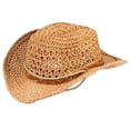 thumbnail image 2 of KAKOWELY Sombrero de playa de paja para niños, sombrero de playa de ala ancha, sombrero de protección solar de verano para niños, 2 of 5