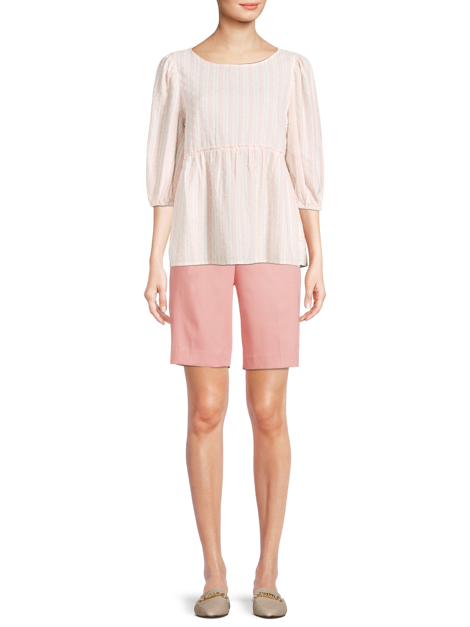 Time and Tru Women's Pull-On Bermuda Shorts