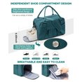 thumbnail image 3 of Gym Duffel Bag for Women, Carry on Luggage Personal Item Travel Bag Dance Bag, Water Resistant Overnight Tote Bags for Women Vacation Bags, Sports Gym Workout Bag for Swimming Yoga, Blue, 3 of 9