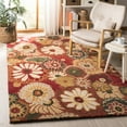 thumbnail image 2 of SAFAVIEH Jardin Jackalyn Floral Wool Area Rug, Orange/Multi, 5' x 8', 2 of 6