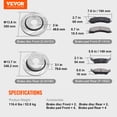 thumbnail image 3 of VEVOR Front and Rear Brake Kit Compatible with 2012-2020 Ford F-150(MPB Only), Drilled and Slotted Brake Rotors Ceramic Brake Pads Replacement, 13.8" Front Rotors 13.7" Rear Rotors, 3 of 9