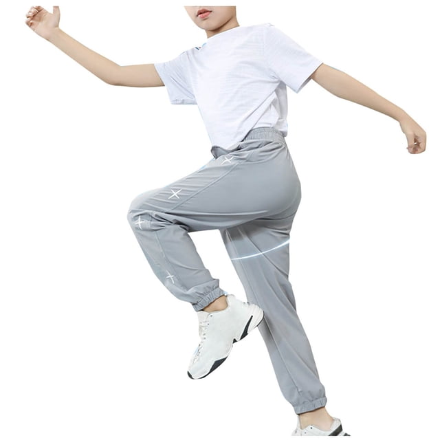 Odeerbi 6-16 Años Niños Niñas Pantalones de Deporte Deportivo Jogger Pantalones de Verano Protección Solar Joggers Al Aire Libre