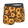 thumbnail image 4 of Haiem Vintage Brown Plaid Sunflower Men's Boxer Briefs, Every Day Comfort Stretch Cotton Moisture-Wicking Underwear-X-Large, 4 of 8