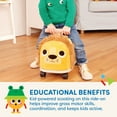 thumbnail image 5 of Battat Rollin' Lion Animal Ride-On Toy with Wooden Handle, Toddler and Preschool Toys, 5 of 8