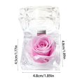 thumbnail image 3 of Preserved Rose Real Forever Rose in Mini Clear Ring Box, Eternal Flower Rose Gifts for Women Mom Girlfriend Grandma, Mothers Day, Anniversary, Valentines, Christmas, Birthday (Pink), 3 of 6